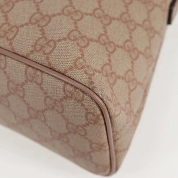 GUCCI GG Supreme Hand Bag PVC 2way Pink Gold 353440 Auth ki5957 - Picture 4 of 16